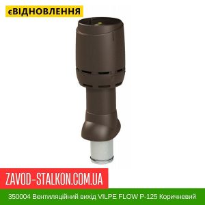350004 Вентиляційний вихід VILPE FLOW P-125 Коричневий H700