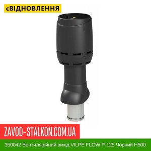 350042 Вентиляційний вихід VILPE FLOW P-125 Чорний Н500