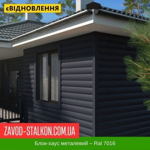 Блок-хаус Металевий – Колір Ral 8004