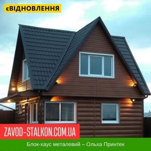 Блок-хаус Металевий – Колір Вільха