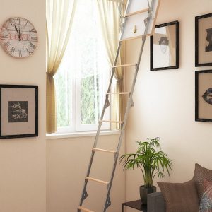 Сходи Драбина для горища BUKWOOD Metal Mini Compact – 80*90*265