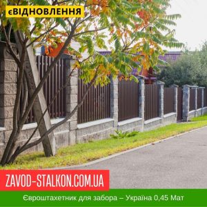 ЄвроШтахетник для паркану – Україна 0,45 Мат