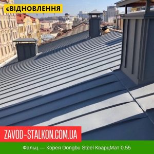 Фальц – Корея Dongbu Steel КварцМат 0.55