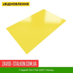 Гладкий Лист 0,45 В’єтнам DAIDONG Ral 1003 Глянець 1250*2000