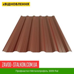 Профнастил Металопрофіль 3009 Ral – Кераміно-Червоний Колір