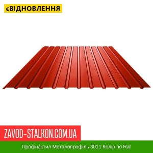 Профнастил Металопрофіль 3011 Колір по Ral