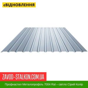 Профнастил Металопрофіль 7004 Ral – світло Сірий Колір