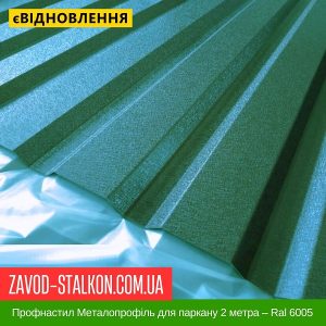 Профнастил Металопрофіль для паркану 2 метра – Ral 6005