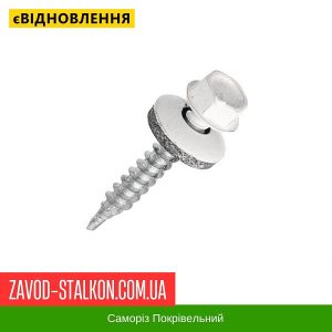 Саморіз Покрівельний по дереву 4,8*35 мм – RAL 9003