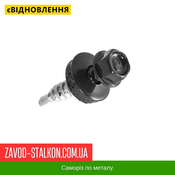 ціна Саморіз по Металу 4,8*19 - RAL 9005 Вінниця